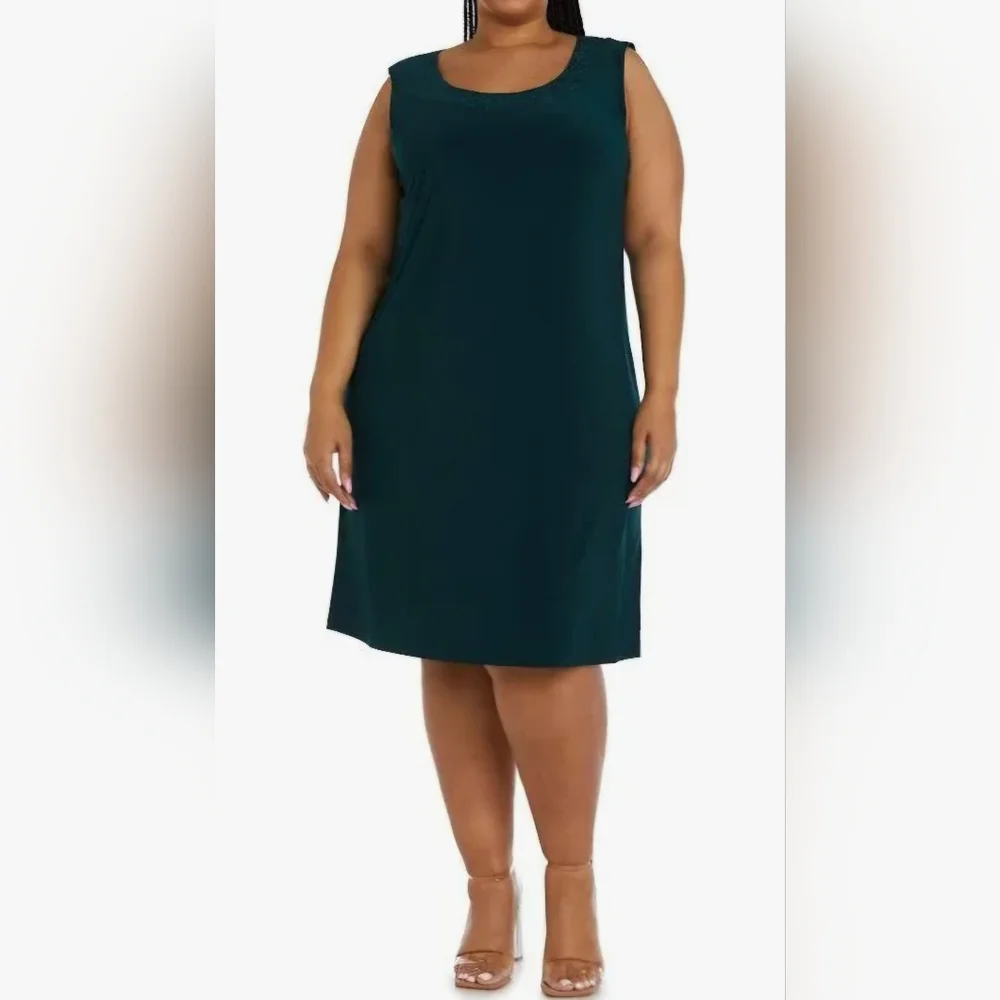 R&M Richards Dress, Navy, Plus Size 1X - Picture 1 of 9
